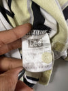 Lee Striped Polo T-Shirt — White / Black / Yellow | (L)