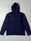 Gap Plaid Logo Pullover Hoodie – Navy Blue (M)