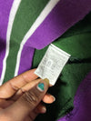 Champion Green & Purple Striped Rib Sweatshirt  (M)