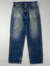 Levi's Premium Blue Wash Straight Leg Denim Jeans (W:34) (L:44)