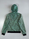 Nike Blue & Green Patterned Hooded Windbreaker Jacket | (S)