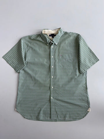 Tommy Hilfiger Plaid Short Sleeve Button-Down Shirt (2Xl)
