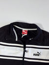 Vintage Puma Black & White Chest Stripe Track Jacket – (S)