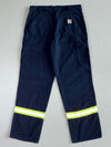 Carhartt FR Navy Reflective Work Pants (W:35|L:44)