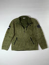 The North Face Olive Green Sherpa Fleece Jacket – Full Zip, (M)
