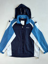 Vintage Kappa Aerotec Colour Block Hooded Windbreaker – Navy/Sky Blue/White (XL)