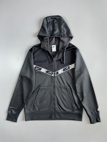 Nike | Tape Logo Zip Hoodie | Black/Grey (L)