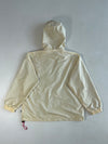 FILA Cream Hooded Windbreaker – Pink Drawcord Detail, Mesh Lined (L)