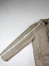 Vintage QS Style Beige Padded Canvas Zip-Up Jacket (M)
