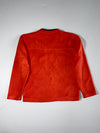Vintage Gap Fleece V-Neck Pullover – Burnt Orange (M)
