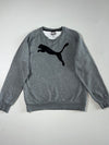 Puma Big Cat Logo Crewneck Sweatshirt — Heather Grey(M)