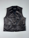 Ottimo Genuine Leather Waistcoat Vest – Black(L)