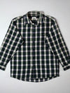 Lacoste Plaid Flannel Long Sleeve Shirt – Green/Navy Check, (M)