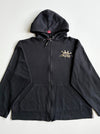 Y2K JNCO Jeans Black Zip Hoodie – Crown Logo (2XL)
