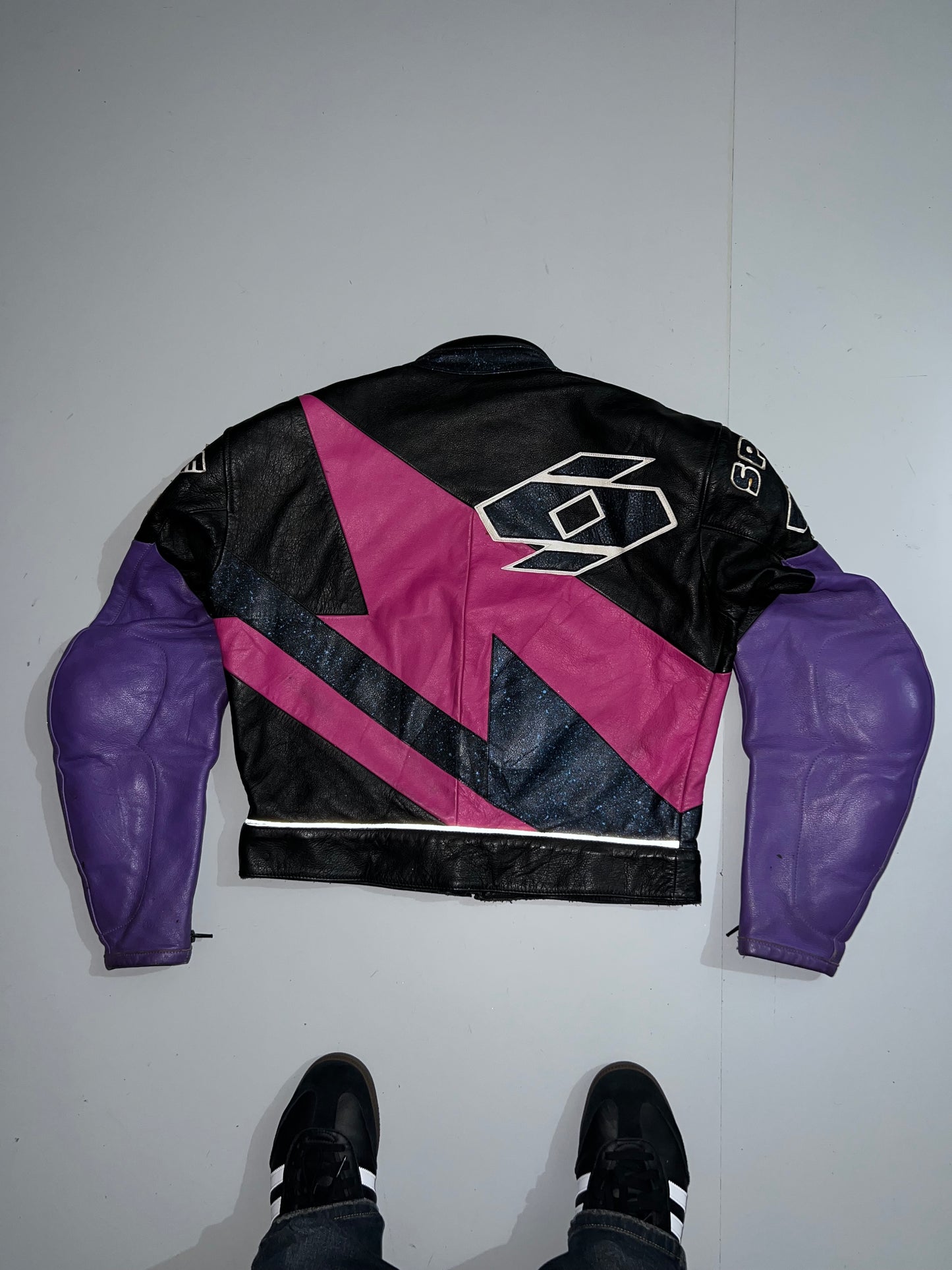 ! !           Super Premium (RARE) Original Leather Racing Jacket (PADDED) (S)