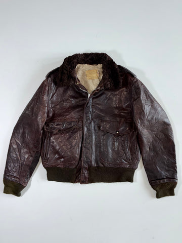 Vintage Schott NYC I-S-674-M-S Leather Flight Jacket – Made in USA (M)