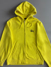 Stussy | Neon Yellow Zip-Up Hoodie (XL)