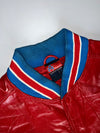 Akademiks World Judo Competition Premium Multi Patches Bomber Leather Jacket (2XL)