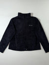 Columbia Black Textured Sherpa Fleece Full-Zip Jacket Women’s (L)