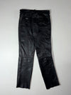Vintage Louis Cafe Racer Black Leather Motorcycle Pants (W:34) (L:43)