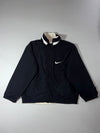 Vintage Nike Reversible Two-Tone Swoosh Jacket Black/Cream (2XL)