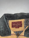 Marlboro Classics Tan Canvas Work Jacket with Leather Collar and Plaid Lining (XL)