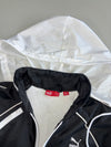 Puma Terry Lined Hooded Windbreaker Jacket Black White( S)