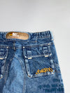 Y2K Graffiti Liner Denim Shorts (W:32 |L:28)