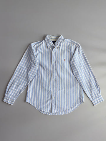 Polo Ralph Lauren | Striped Custom Fit Oxford Shirt | Blue/White (M)