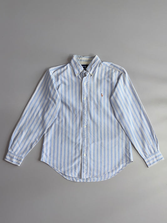 Polo Ralph Lauren | Striped Custom Fit Oxford Shirt | Blue/White (M)
