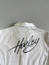 Harley-Davidson | Zip-Up Corset Top Rine Stone Logo (M)