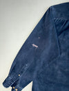 Carhartt Navy Twill Button-Down Work Shirt – Twin Flap Pockets, 100% Cotton (2XL)