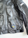 Difi Reflective Stripe Armored Leather Moto Jacket (2XL)