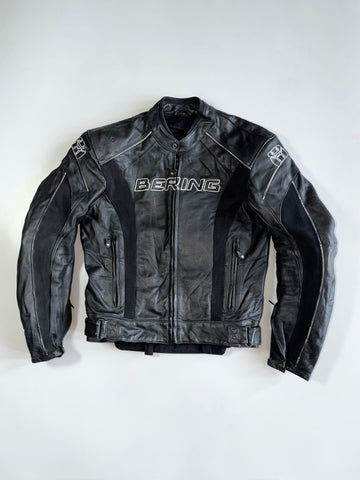 Bering Dynamic Genuine Leather Motorcycle Jacket CE Armour Padded | Full Leather (S)