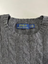 Polo Ralph Lauren Cable Knit Crewneck Sweater – Charcoal Grey (M)