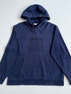 Lacoste Navy Stacked Logo Hoodie – FR 7 /(2XL)