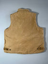 Old Mill Vintage Canvas Work Vest — Tan/Khaki Fleece Lined (XL)