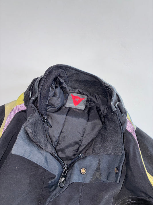 Dainese Textile Motorcycle Riding Jacket Black Yellow completely padded (M)