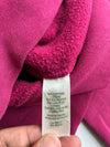 Roots Canada Magenta Full-Zip Hoodie with Felt Applique Logo – (XS)