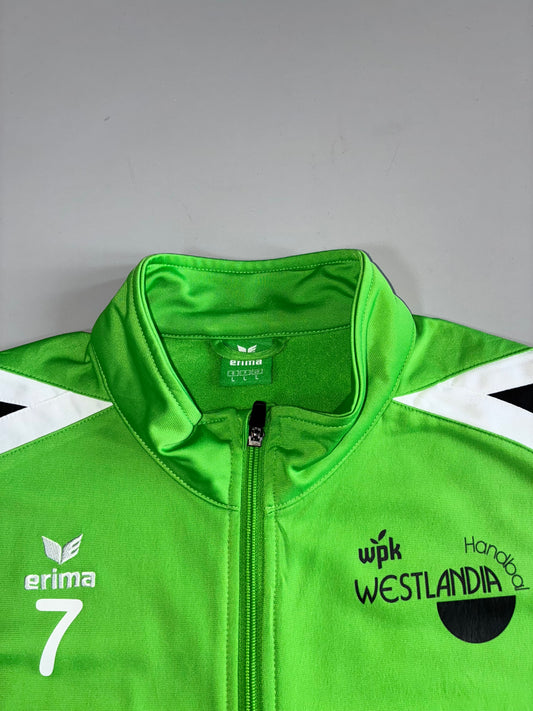 Erima Green Track Jacket | Full Zip Training Sportswear (XL)