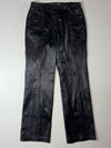 Vintage BGN Black Leather Zip Pocket Moto Pants (W:30) (L:42)