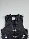 Highway 1 Concho Fringe Leather Vest (M)
