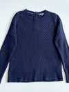 Tommy Hilfiger Women's Navy Cable Knit Back-Zip Sweater(M)