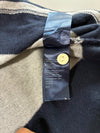 Tommy Hilfiger Block Stripe Rugby Polo Shirt — Navy / Grey Long Sleeve (S)