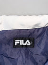 Fila Navy & White Colorblock Puffer Vest – Striped Chest Panel (L)