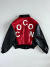 Vintage Red & Black “COCON” Leather Racing Bomber Jacket (M)