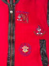 Fine Lead Wool Varsity Jacket — Red & Navy (L)