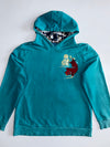Big Train Osaka Koi Fish Embroidered Teal Hoodie (L)