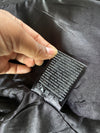 Black Leather-Look Café Racer Jacket with Snap Collar & Zip Pockets (XS)