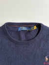 Polo Ralph Lauren Navy Multicolor Pony Crewneck Knit Sweater (S)